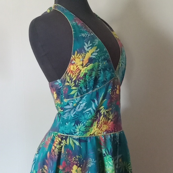 Batik style cotton sundress size small - Picture 4 of 6